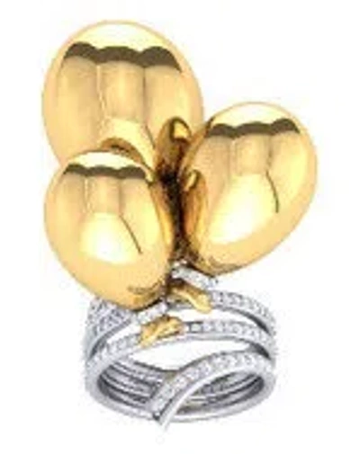 Sybarite Three Balloon Ring In Gold