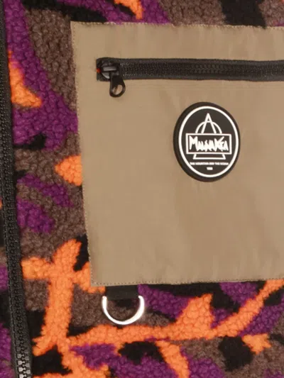 Mauna Kea Hooded Jacket With Zip Pocket And Ribbed Cuffs In Purple