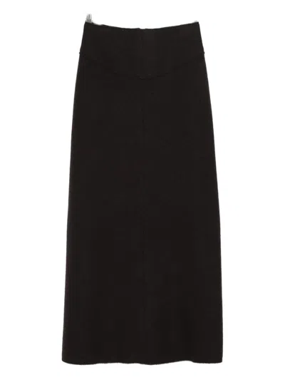 Lanvin High-waisted Skirt In Brown