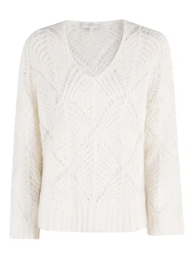 Antonelli Open-knit Sweater In White