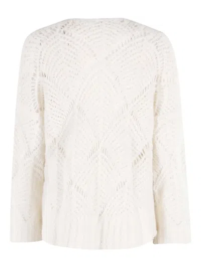 Antonelli Open-knit Sweater In White