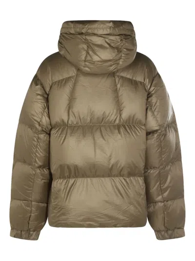 Goldwin Beige Nylon Pertex Quantum Down Jacket In Green