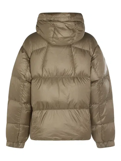 Goldwin Beige Nylon Pertex Quantum Down Jacket In Green