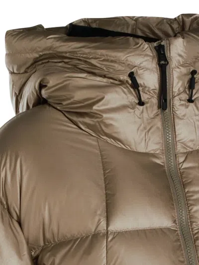 Goldwin Beige Nylon Pertex Quantum Down Jacket In Green