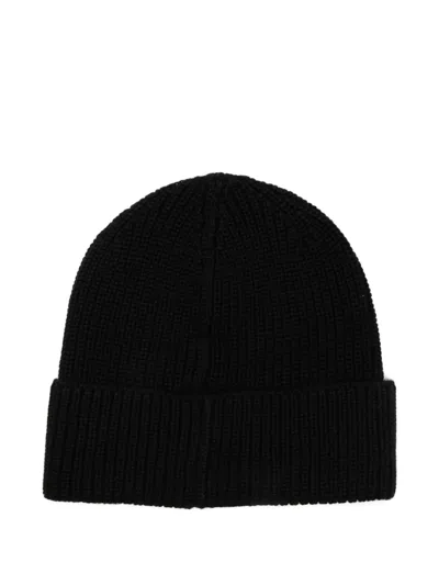 Msgm Embroidered Beanie In Black