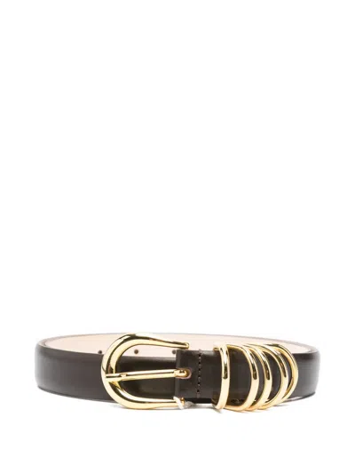 Dehanche Hollyhock Mixed-metal Buckle Belt In Black
