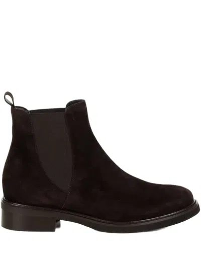Luca Grossi Suede Chelsea Boots In Brown