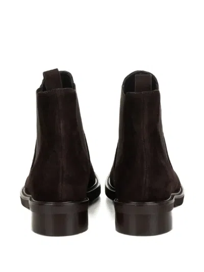 Luca Grossi Suede Chelsea Boots In Brown