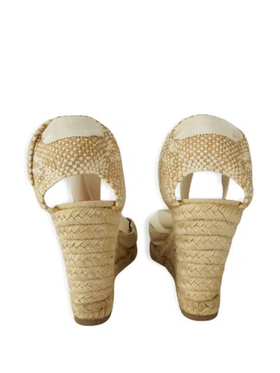 Pre-owned Christian Louboutin Leather Espadrilles In Neutral