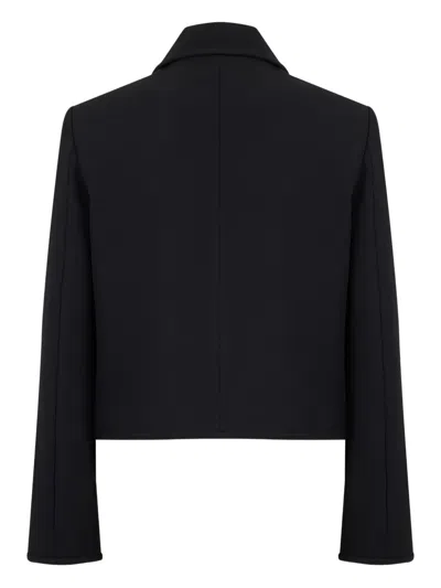 Msgm Button-fastening Jacket In Black