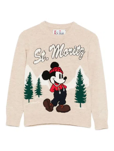 Mc2 Saint Barth Cartoon-graphic Sweater In Brown
