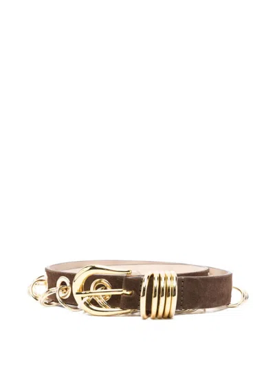 Dehanche Revenge Chain Buckle Belt In Brown