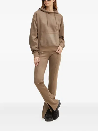 Guess Usa Pocket Drawstring Hoodie In Brown