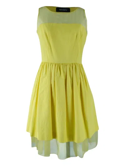 Pre-owned Max & Co Sleeveless Midi Dress In Yellow