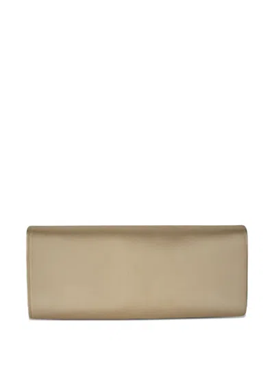 Pre-owned Tod's Logo Clutch Bag In Neutral