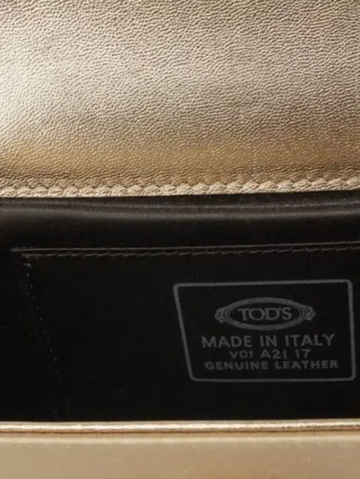 Pre-owned Tod's Logo Clutch Bag In Neutral