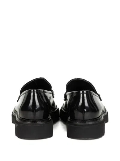 Luca Grossi Leather Loafers In Black