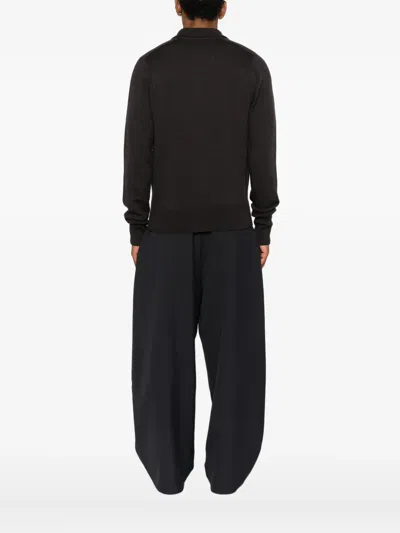 Studio Nicholson Sark Polo Two-button Jumper In Multi