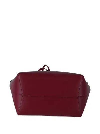Pre-owned Mansur Gavriel Small Leather Bucket Bag In Red