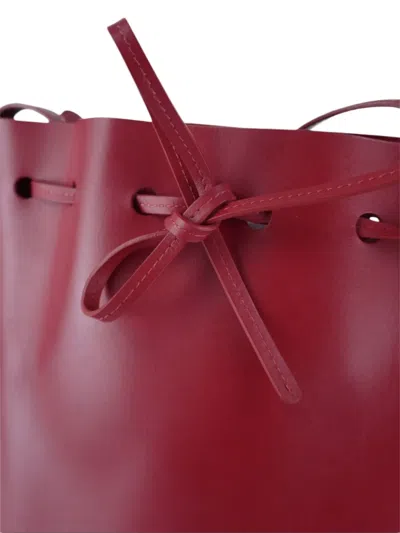Pre-owned Mansur Gavriel Small Leather Bucket Bag In Red