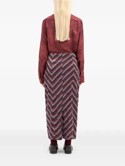 Pierre-louis Mascia Zigzag-pattern Maxi Skirt In Multi