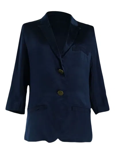 Pre-owned Lanvin Silk Blazer In Blue