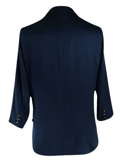 Pre-owned Lanvin Silk Blazer In Blue