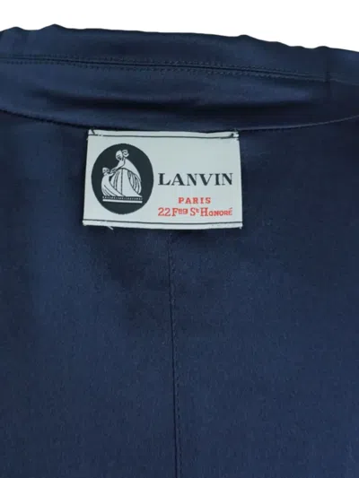 Pre-owned Lanvin Silk Blazer In Blue