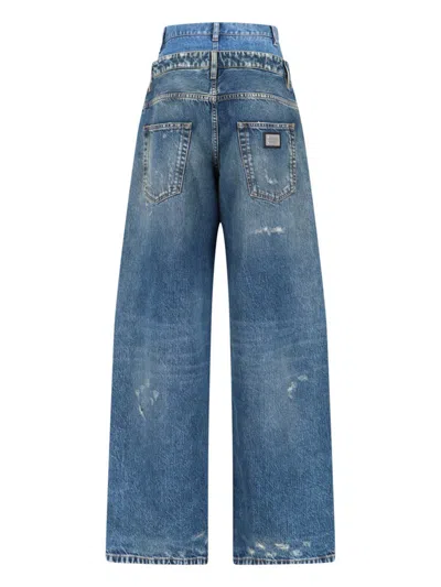 Dolce & Gabbana Wide-leg Jeans With 5 Pockets In Blue