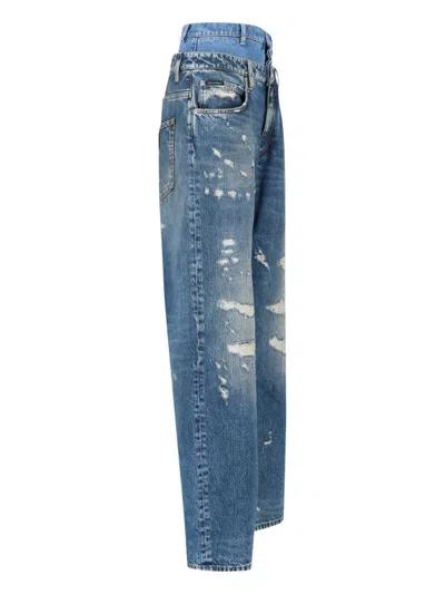 Dolce & Gabbana Wide-leg Jeans With 5 Pockets In Blue