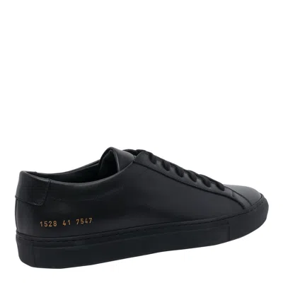 Common Projects Achilles Low-top Sneakers In Black Calf Leather In Black