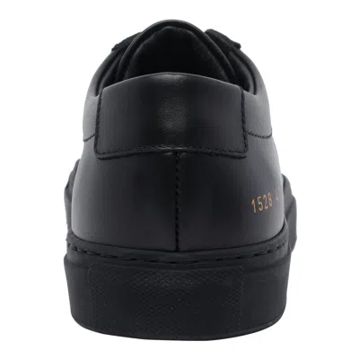 Common Projects Achilles Low-top Sneakers In Black Calf Leather In Black