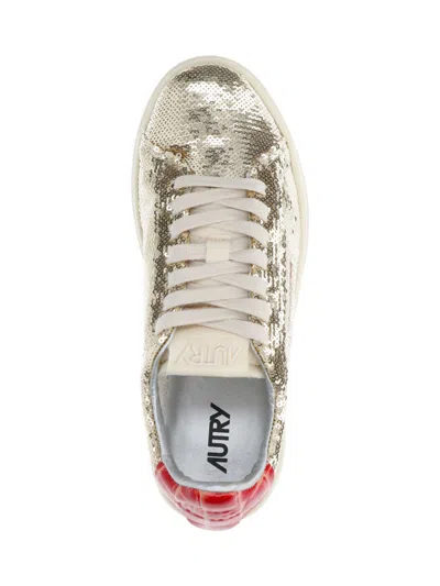 Autry Low-top Sequin Lace-up Shoes In Multi