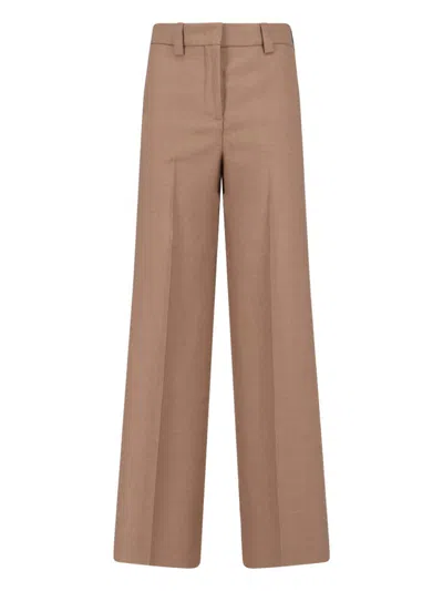 Incotex Wide Leg Trousers Featuring Button Detail In Brown