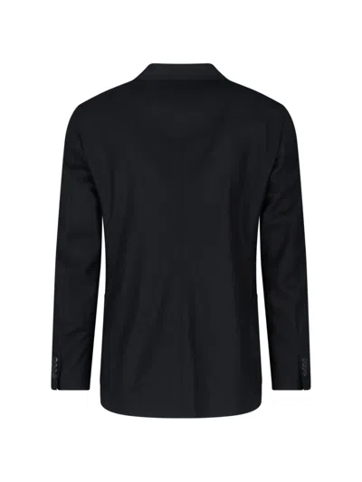 Giorgio Armani Tailored Blazer With Notch Lapel Design In Black