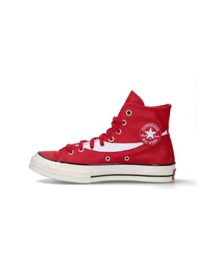 Converse Low Profile Sneakers Featuring Contrast Stripe In Red