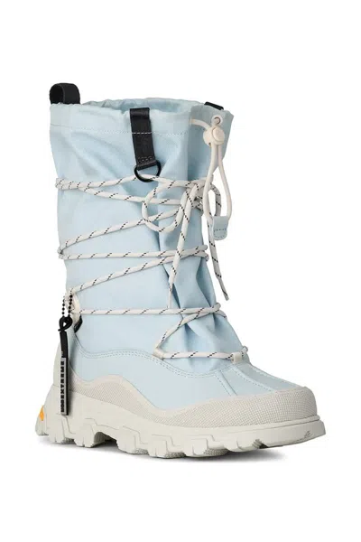 Ugg High-top Reef Blue Leather Blend Boots In White