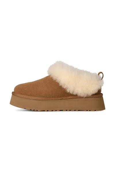 Ugg Tazzelle Logo Patch Slippers In Brown