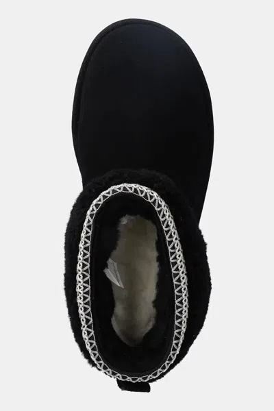 Ugg "classic Ultra Mini Maxi Curly" Ankle Boots In Black