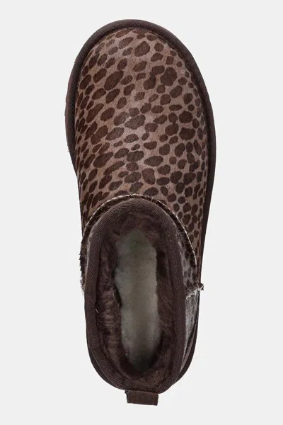 Ugg "ultra Classic Mini Caspian" Ankle Boots In Brown