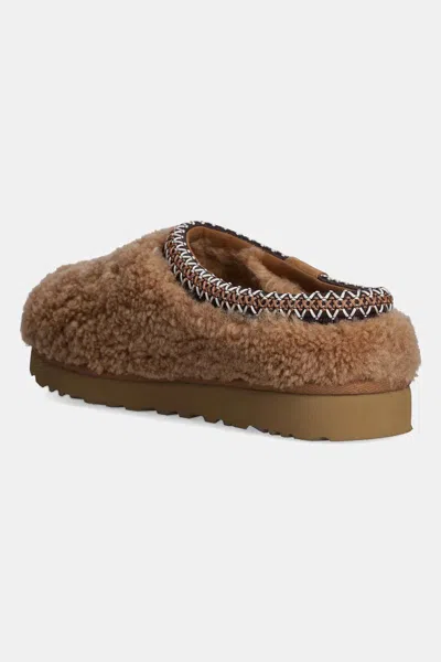 Ugg "tasman Maxi Curly" Slippers In Brown