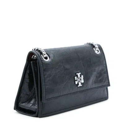 Tory Burch Chain Strap Textured Shoulder Bag In Black
