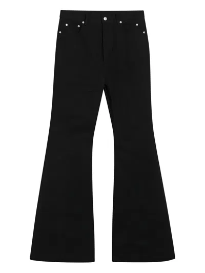 Rick Owens Bolans Flared Trousers In Black