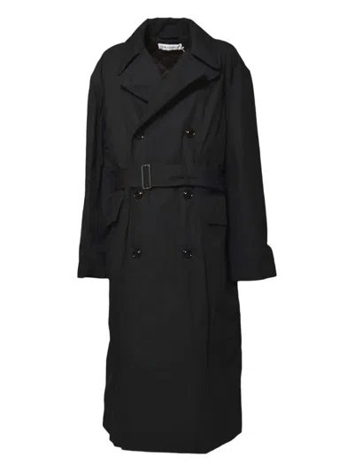 Our Legacy Tailored Black Coat With Minimalist Design And Structured Silhouette In Black