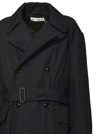 Our Legacy Tailored Black Coat With Minimalist Design And Structured Silhouette In Black