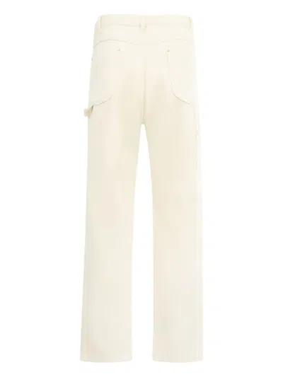 Auralee Homespun Tweed Painter Trousers In Neutral