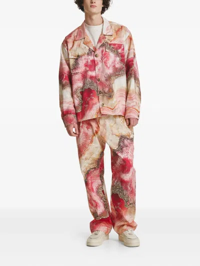 Irina Voinea Printed Trousers In Pink