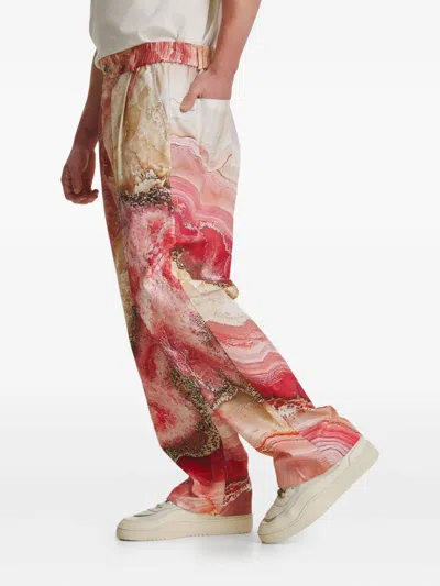 Irina Voinea Printed Trousers In Pink