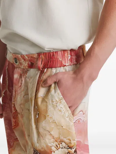 Irina Voinea Printed Trousers In Pink