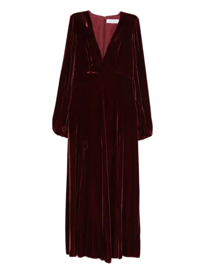 Raquel Diniz Ioanna Midi Dress In Burgundy